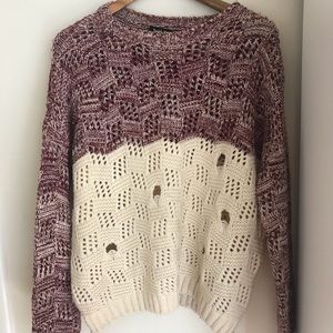 Double Zero Crochet Knit Sweater